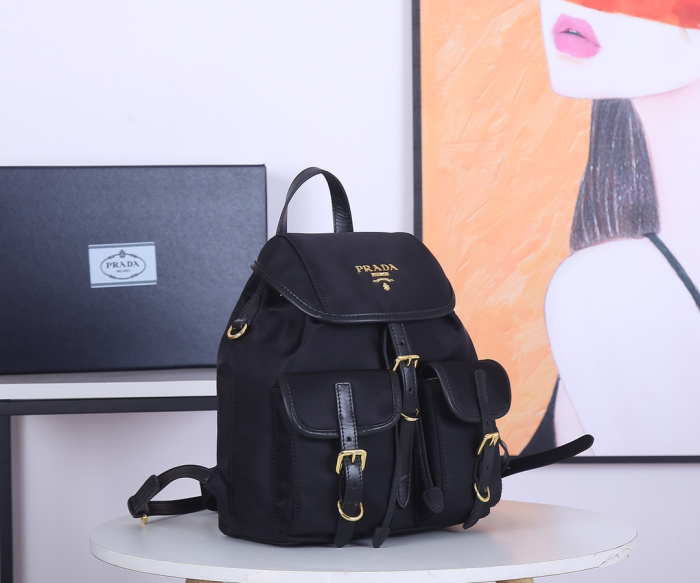 Prada Mens Bags Backpack Nylon and Saffiano Leather Backpack Luxury Brand 2VZ048_973_F0002_V_OOO