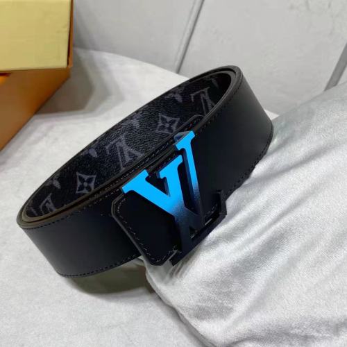 Louis Vuitton Mens Belt Luxury Brand Men Belts Luxury Brand with Original Box LV SUNSET 40MM REVERSIBLE BELT M0227Q Monogram Eclipse/Navy