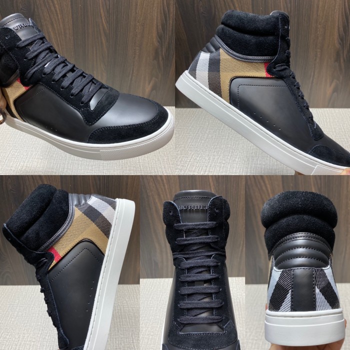 Burberry Men Shoes Sneakers Luxury Brand Leather, Suede and House Check Sneakers with Original Box 80241251