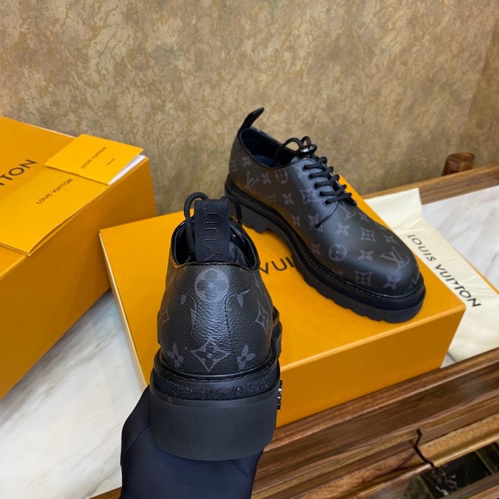 Louis Vuitton Men Shoes Leather Business Luxury Brand LV Dress Shoes with Original Box