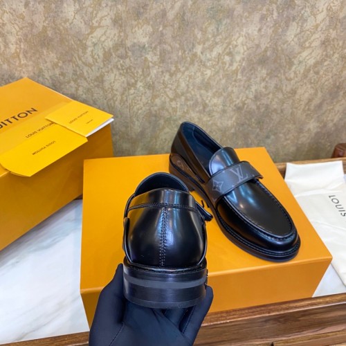 Louis Vuitton Men Shoes Leather Business Luxury Brand LV Dress Shoes with Original Box