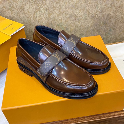 Louis Vuitton Men Shoes Leather Business Luxury Brand LV Dress Shoes with Original Box