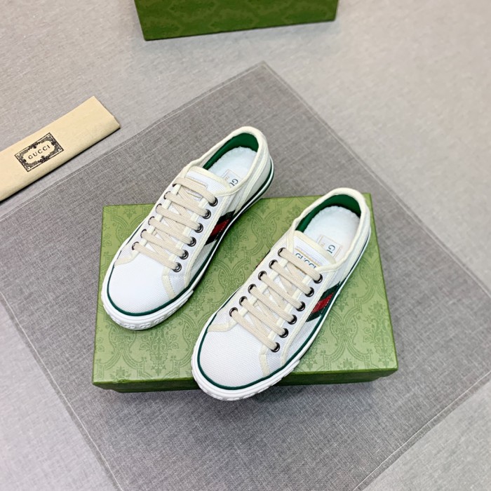 Gucci Mens Shoes Sneakers Luxury Brand Men's Gucci Tennis 1977 sneaker ‎663257 2UX10 9070 with Original Box