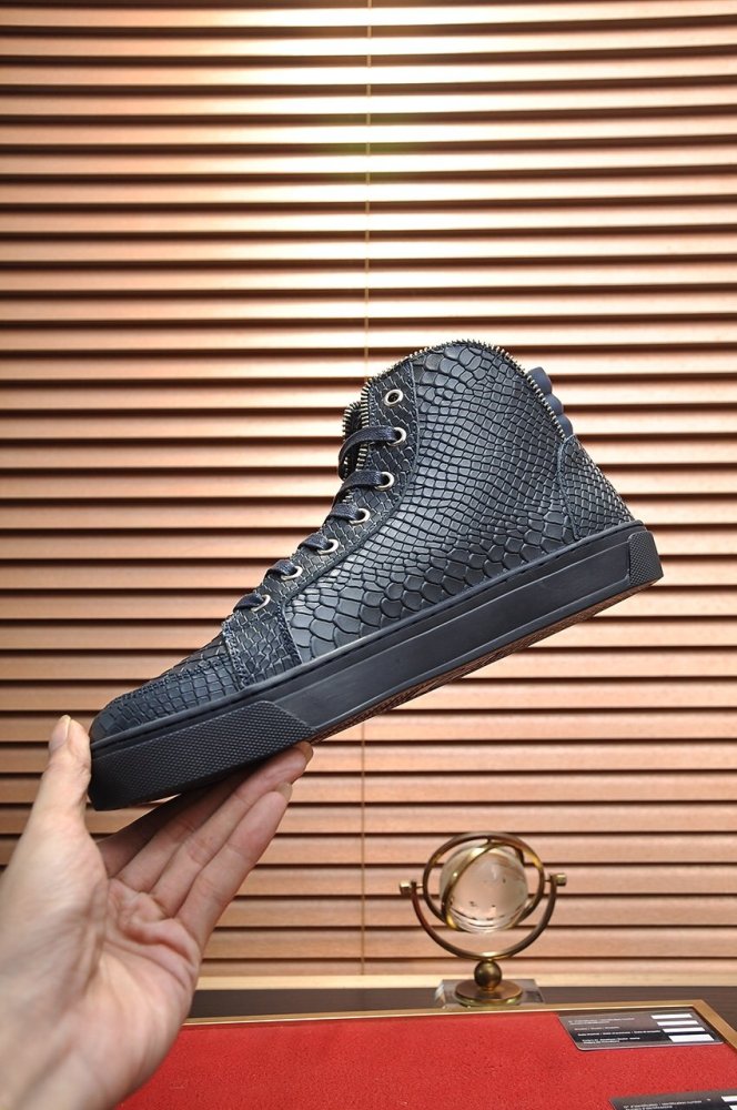 Philipp Plein Men Shoes Sneakers High Top Sneaker Fashion Design Luxury Brand Ankle Boots with Original Box