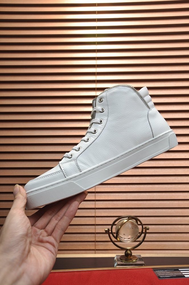 Philipp Plein Men Shoes Sneakers High Top Sneaker Fashion Design Luxury Brand Ankle Boots with Original Box