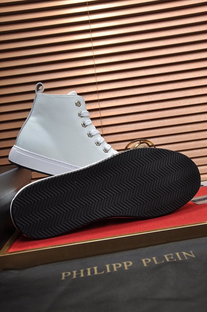 Philipp Plein Men Shoes Sneakers High Top Sneaker Fashion Design Luxury Brand Ankle Boots with Original Box