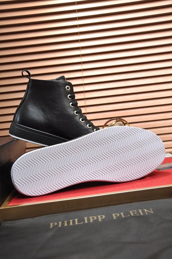 Philipp Plein Men Shoes Sneakers High Top Sneaker Fashion Design Luxury Brand Ankle Boots with Original Box