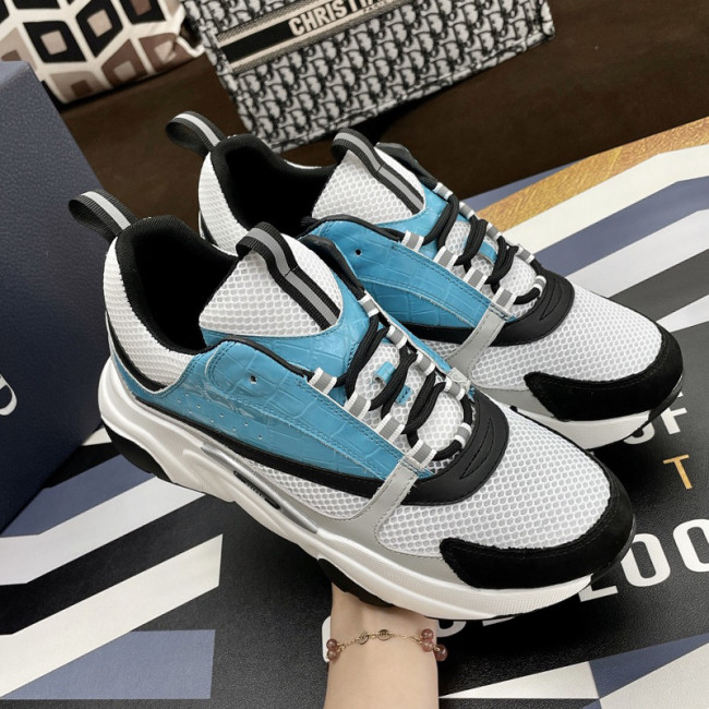 Dior Womens Shoes Sneakers Luxury Brand B22 Sneakers with Original Box Unisex Design