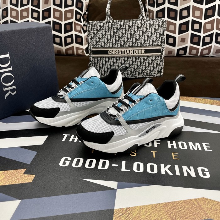 Dior Mens Shoes Sneakers Luxury Brand Breathable Design B22 SNEAKER with Original Box