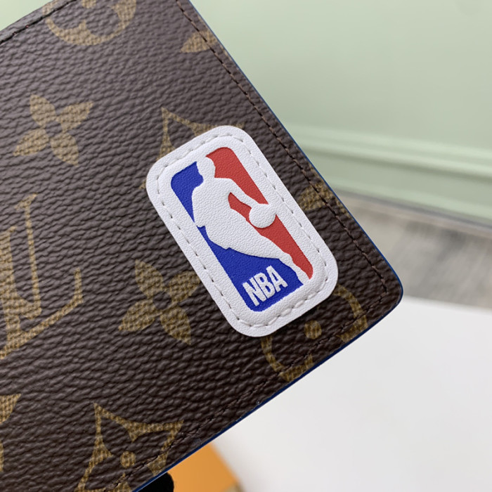 Louis Vuitton Mens Womens Wallets Purse Luxury Brand Designer LVXNBA MULTIPLE WALLET M80105 Monogram coated canvas with Original Box