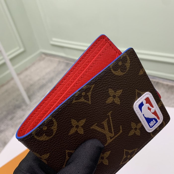 Louis Vuitton Mens Womens Wallets Purse Luxury Brand Designer LVXNBA MULTIPLE WALLET M80105 Monogram coated canvas with Original Box