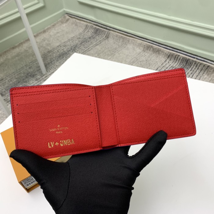 Louis Vuitton Mens Womens Wallets Purse Luxury Brand Designer LVXNBA MULTIPLE WALLET M80105 Monogram coated canvas with Original Box