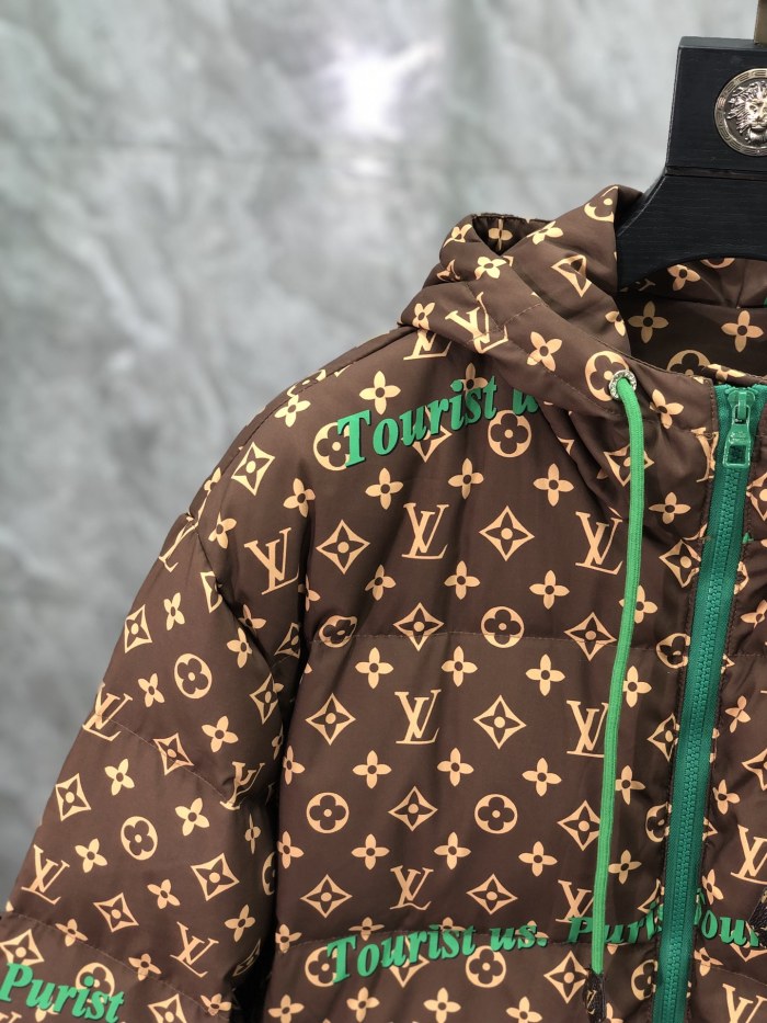 Louis Vuitton Design Mens Womens Winter Windprood Down Jackets Keep Warm 90% White Duck Down