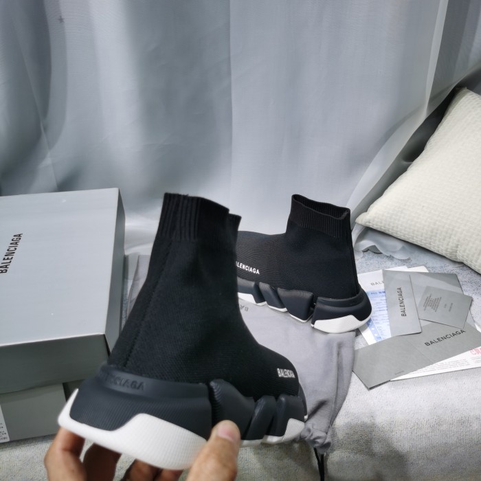 Balenciaga Men Shoes Sneakers Breathable Design Luxury Brand MEN'S SPEED 2.0 SNEAKER IN BLACK with Original Box Speed Sneakers