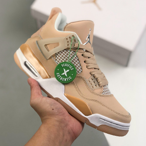 OFF-WHITE x Air Jordan 4 “Sail” SP WMNS Sneakers Men Womens Shoes 122872J