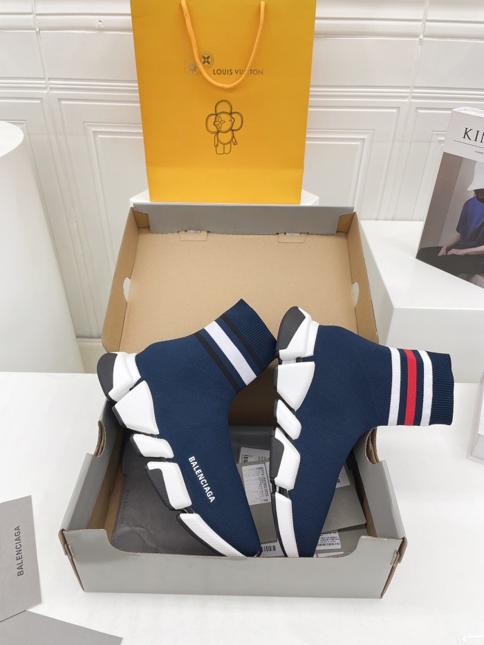 Balenciaga Men Shoes Sneakers Breathable Design Luxury Brand MEN'S SPEED 2.0 SNEAKER IN BLACK with Original Box Speed Sneakers