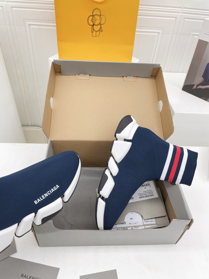 Balenciaga Men Shoes Sneakers Breathable Design Luxury Brand MEN'S SPEED 2.0 SNEAKER IN BLACK with Original Box Speed Sneakers