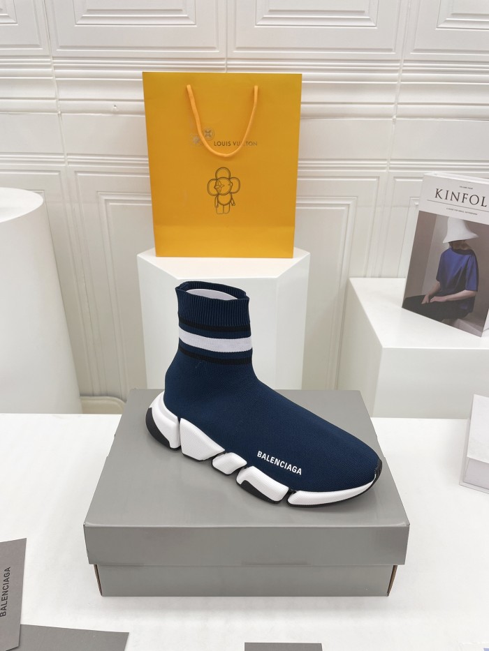 Balenciaga Men Shoes Sneakers Breathable Design Luxury Brand MEN'S SPEED 2.0 SNEAKER IN BLACK with Original Box Speed Sneakers