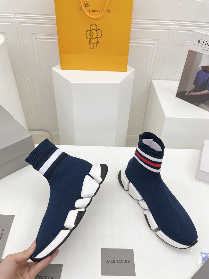 Balenciaga Men Shoes Sneakers Breathable Design Luxury Brand MEN'S SPEED 2.0 SNEAKER IN BLACK with Original Box Speed Sneakers
