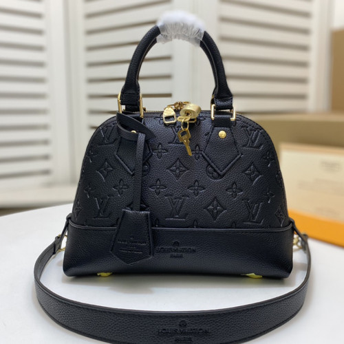 Louis Vuitton Womens Bags Handbags Luxury Brand Fashion NEO ALMA BB with Original Box M44829 Black Monogram Empreinte embossed supple grained cowhide leather and supple grained cowhide leather