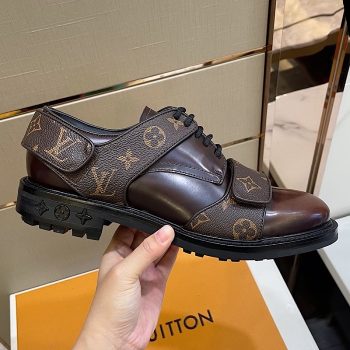 Louis Vuitton Mens Shoes Business Luxury Design Fashion LV PLATFORM DERBY with Original Box