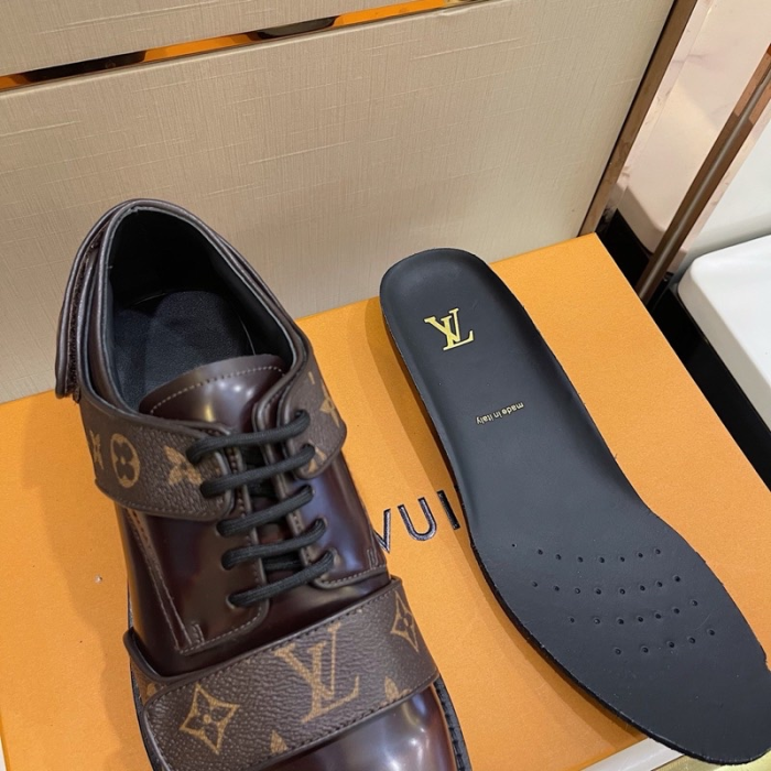 Louis Vuitton Mens Shoes Business Luxury Design Fashion LV PLATFORM DERBY with Original Box