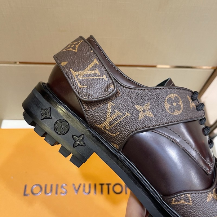 Louis Vuitton Mens Shoes Business Luxury Design Fashion LV PLATFORM DERBY with Original Box