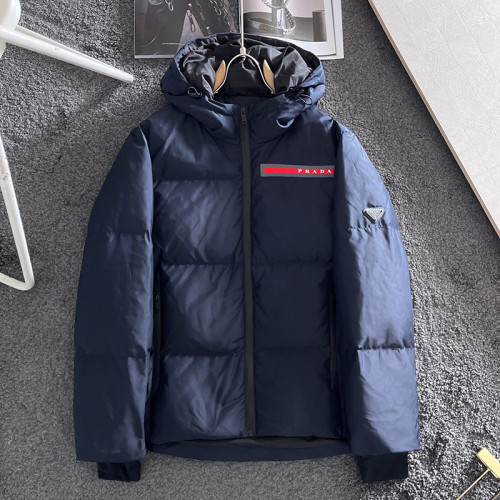 Prada Mens Womens Winter Windprood Down Jackets Keep Warm 90% White Duck Down