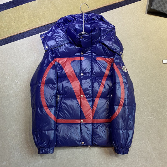 Moncler X Valentino Design Mens Womens Winter Windprood Down Jackets Keep Warm 90% White Duck Down
