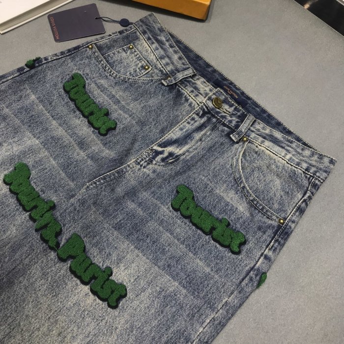 Louis Vuitton Luxury Brand Women Mens Jeans