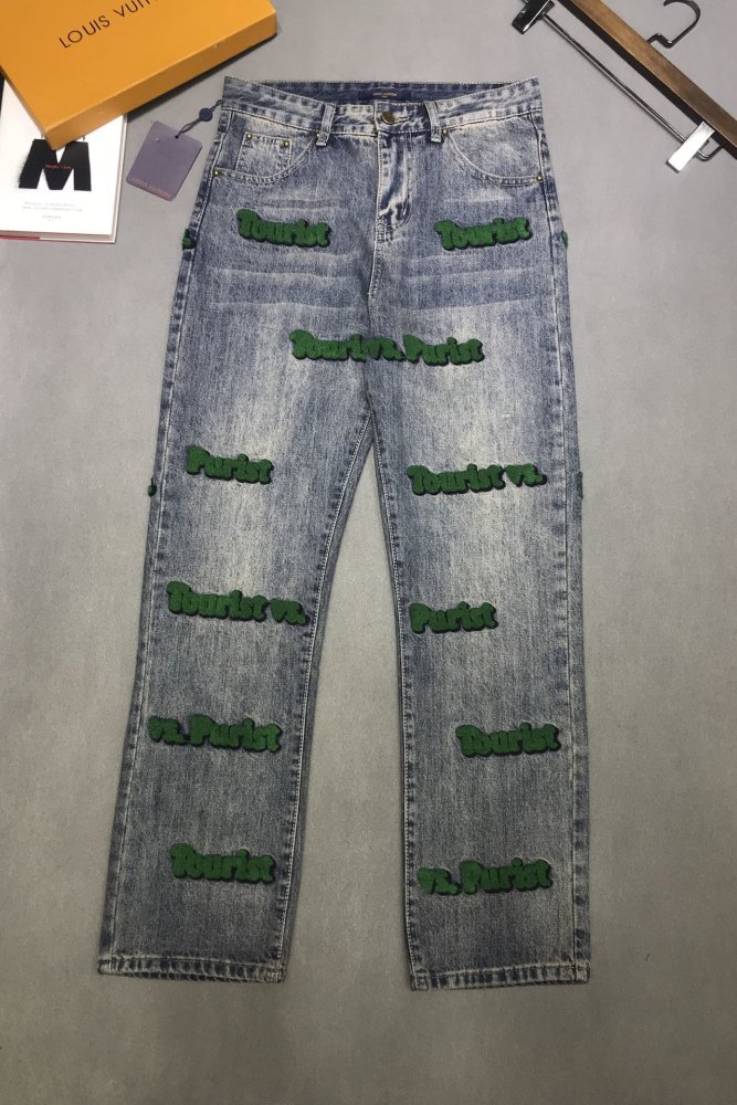 Louis Vuitton Luxury Brand Women Mens Jeans