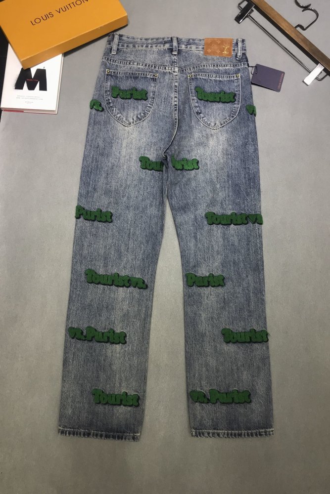 Louis Vuitton Luxury Brand Women Mens Jeans