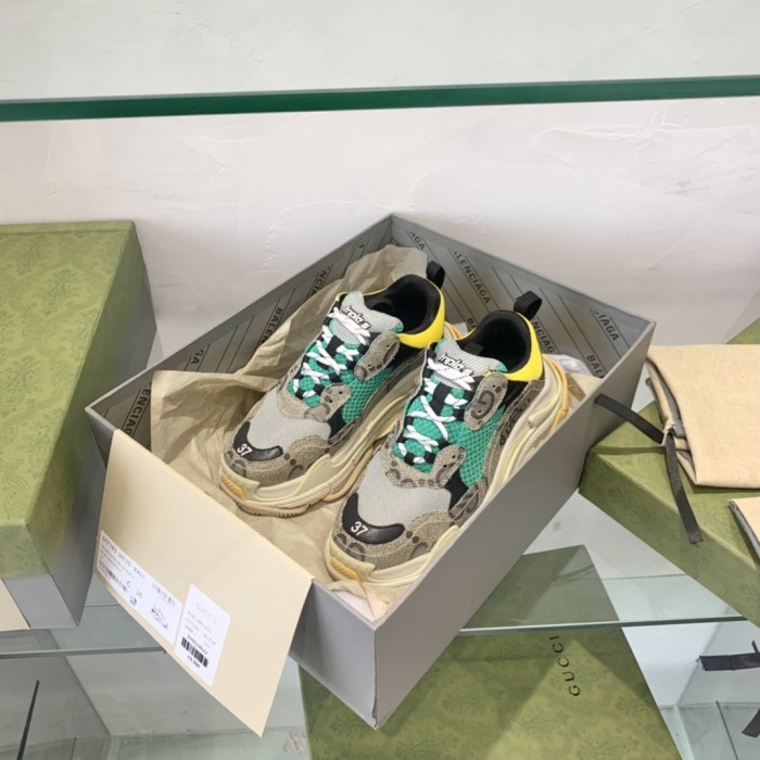 Gucci x Balenciage Triple S Sneakers Mens Shoes Sneakers Fashion Design Luxury Brand