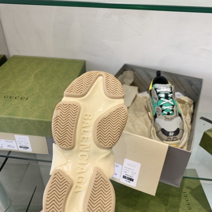 Gucci x Balenciage Triple S Sneakers Mens Shoes Sneakers Fashion Design Luxury Brand