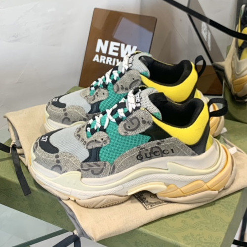 Gucci x Balenciage Triple S Sneakers Mens Shoes Sneakers Fashion Design Luxury Brand