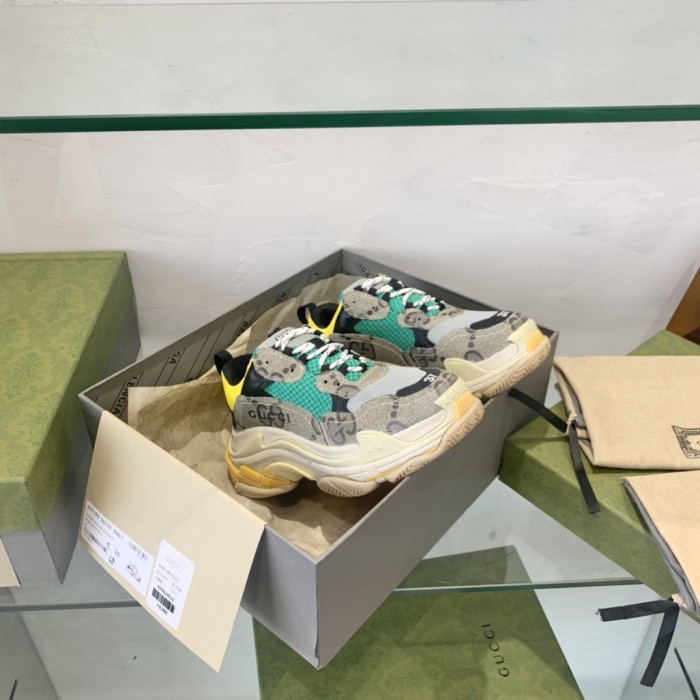 Gucci x Balenciage Triple S Sneakers Mens Shoes Sneakers Fashion Design Luxury Brand