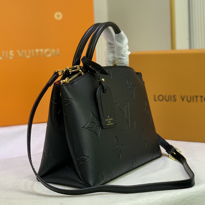 Louis Vuitton Womens Bag Shoulder Messenger Bags Luxury Brand Fashion PETIT PALAIS Noir Embossed grained cowhide leather M58916