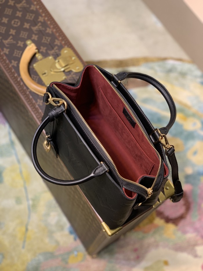Louis Vuitton Womens Bag Shoulder Messenger Bags Luxury Brand Fashion PETIT PALAIS Noir Embossed grained cowhide leather M58916