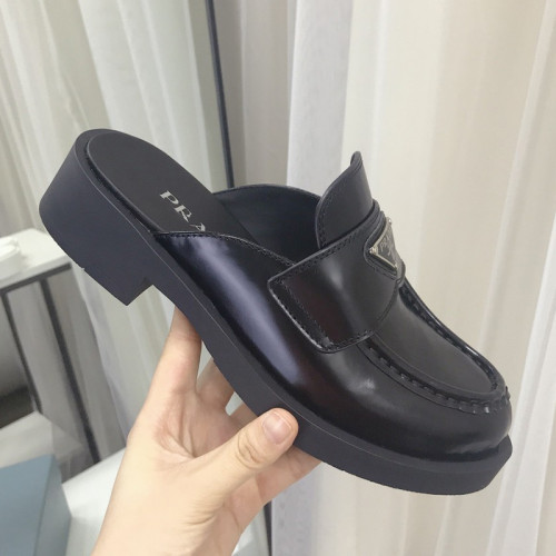 Prada Womens Shoes Slippers Sandals Leather Luxury Brand with Original Box