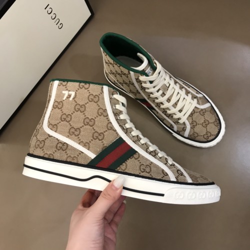 Gucci Mens Shoes Luxury Brand Men's Gucci Tennis 1977 High Top Sneaker ‎625807 HVK70 9765