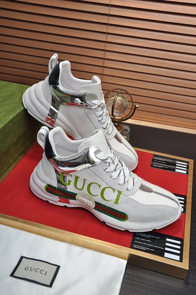 Gucci Mens Shoes Luxury Brand Men's Gucci Tennis Sneaker with Original Box