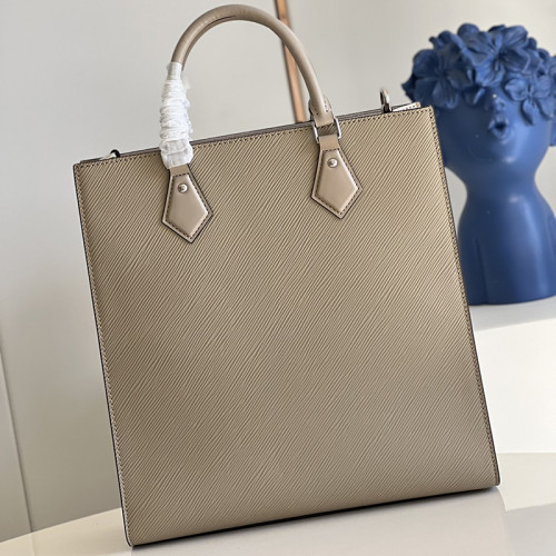 Louis Vuitton Womens Bag Shoulder Messenger Bags Luxury Brand Fashion SAC PLAT PM M58657 Galet Gray Epi grained cowhide leather with smooth calf leather on the gussets