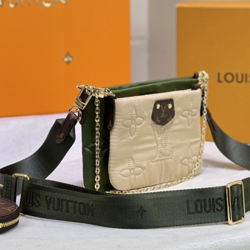 Louis Vuitton Womens Bags Clutch Wallets Luxury Brand Fashion Shoulder Bags Multi POCHETTE M57899 Monogram coated canvas with Original Box