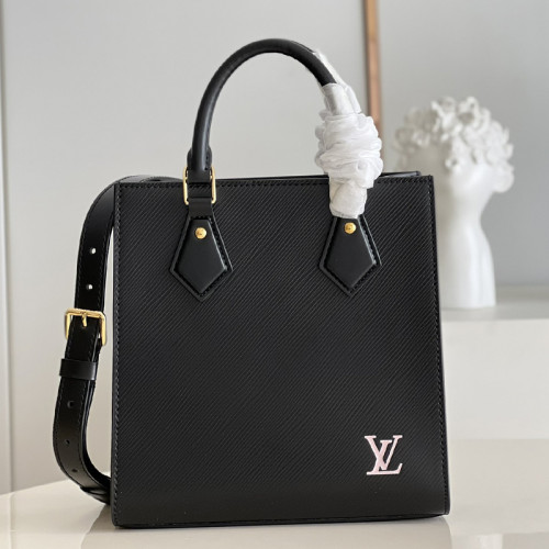 Louis Vuitton Womens Bag Shoulder Messenger Bags Luxury Brand Fashion SAC PLAT BB M58660 Black Epi grained cowhide leather with smooth calf leather on the gussets