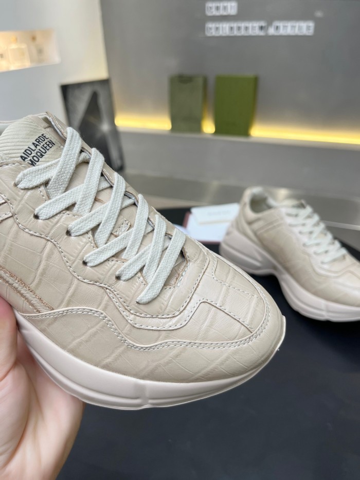 Gucci Women Shoes Women's Rhyton Gucci logo leather sneaker Luxury Brand with Original Box