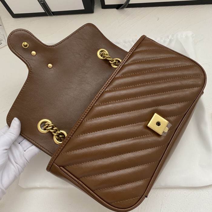 Gucci Womens Bags Shoulder Messenger Bag Luxury Brand Small GG Marmont bag with Original Box