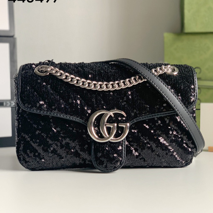 Gucci Womens Bags Shoulder Messenger Bag Luxury Brand Small GG Marmont bag with Original Box