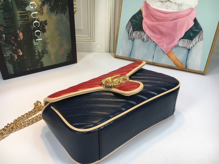 Gucci Womens Bags Shoulder Messenger Bag Luxury Brand Small GG Marmont bag with Original Box
