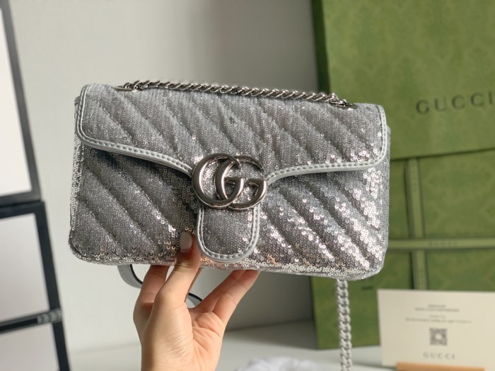 Gucci Womens Bags Shoulder Messenger Bag Luxury Brand Small GG Marmont bag with Original Box