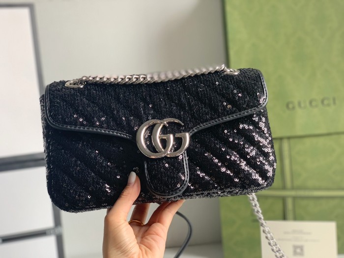 Gucci Womens Bags Shoulder Messenger Bag Luxury Brand Small GG Marmont bag with Original Box